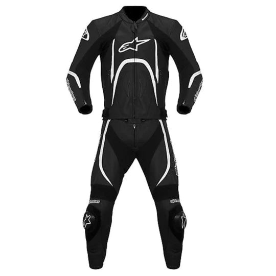 Tuta Moto Divisibile in Pelle Alpinestars ORBITER 2PC - Nera/Bianco