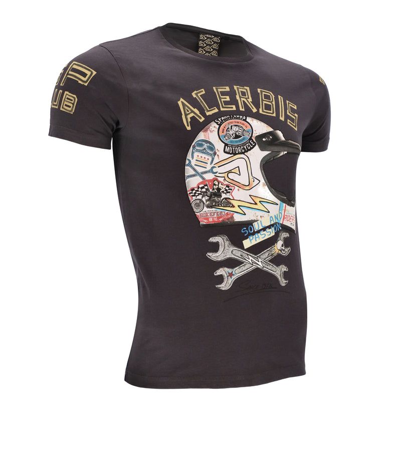 T-Shirt moto Acerbis SP club Helmet - Nera
