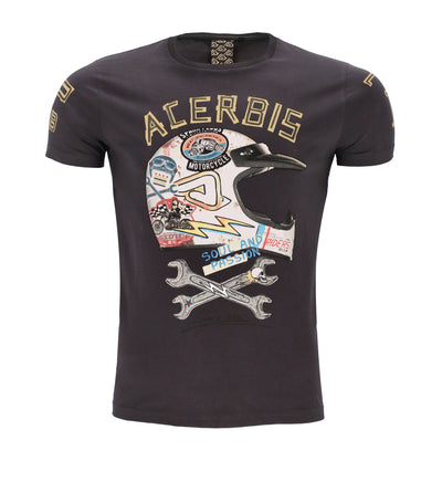 T-shirt moto Acerbis SP club Helmet - Noir