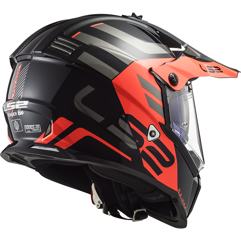 Helm LS2 MX436 PIONEER EVO ADVENTURER - Schwarz / Orange