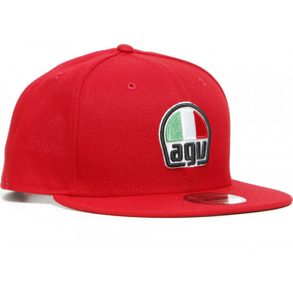 Cappellino AGV - rosso con visiera