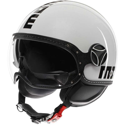 Casco moto Momo Design FGTR EVO 22.06 - bianco quarzo nero opaco